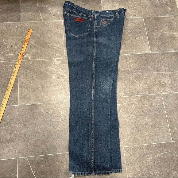 Wrangler 20X starched denim jeans dark Wash cowboy western pressed 38x32 rodeo - Picture 5 of 8